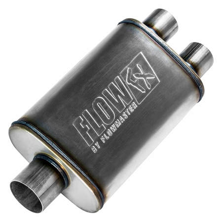 FLOWMASTER 3.0IN(CENTER IN)/2.5IN(DUAL OUT) FLOW FX MUFFLER 72198